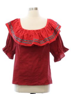 1970's Womens Square Dance Shirt