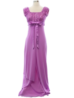 1990's Womens Totally 80s Prom or Cocktail Maxi Dress