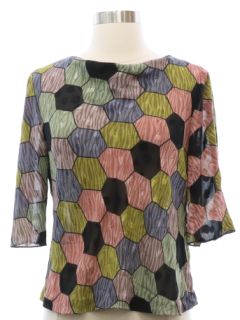 1980's Womens Totally 80s Rayon Blend Shirt