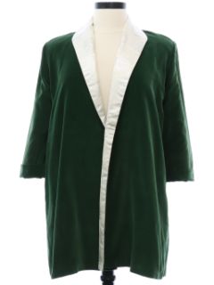 1980's Womens A-Line Velveteen Clutch Jacket