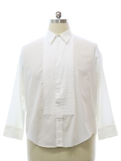 1990's Mens Pleated Tuxedo Shirt