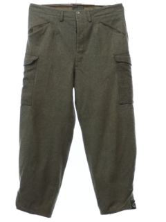 1940's Mens Wool Military Pants