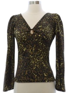 1970's Womens Animal Print Shirt