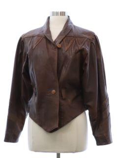 1980's Womens Totally 80s  Leather Jacket