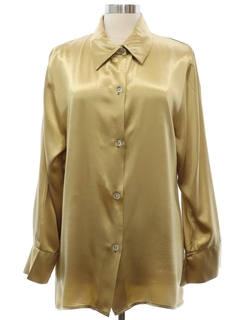 1990's Womens Satin Club/Rave Shirt