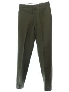 1960's Mens Mod WOol Military Slacks Pants