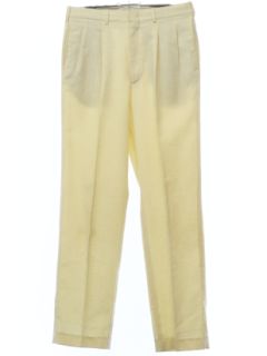 1980's Mens Totally 80s Pleated Cotton Blend Slacks Pants