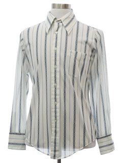1970's Mens Subtle Print Disco Shirt