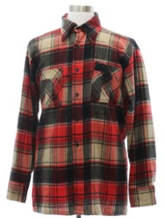 1970's Mens Flannel CPO Shirt Jacket