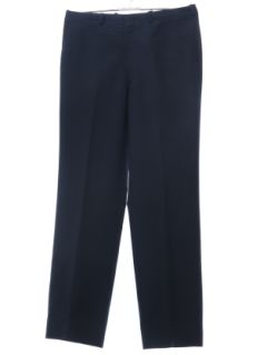 1960's Mens Dark Blue Flat Front Slacks Pants