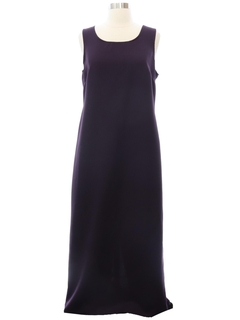 1990's Womens Dark Plum Shift Maxi Dress