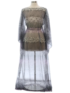 1970's Womens Sheer Disco Dress