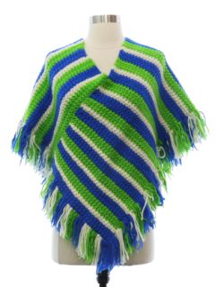 1970's Womens Hippie Poncho Jacket