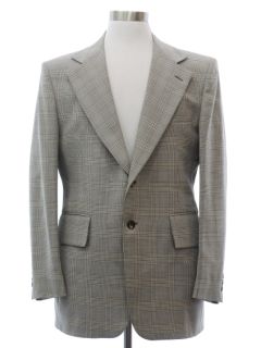 1970's Mens Plaid Disco Blazer Sport Coat Jacket