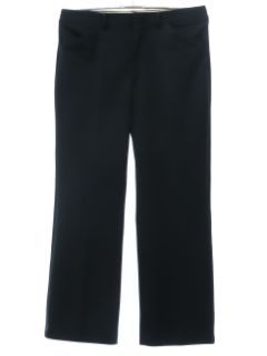 1970's Mens Black Leisure Pants