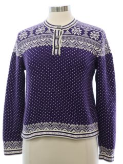 1990's Womens L.L. Bean Nordic Snowflake Sweater