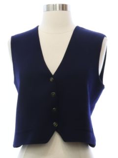 1980's Womens Dark Blue Vest
