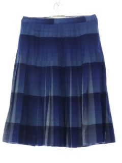 1950's Womens Plaid Reversible Wool Skirt