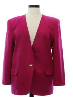 1980's Womens Totally 80s Wool Blazer Jacket