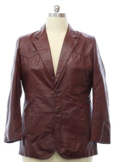 1970's Mens Casablanca Leather Blazer Style Jacket