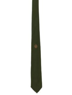 1960's Mens Dark Green Skinny Rockabilly Necktie
