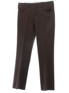 1970's Mens Brown Flared Leisure Pants
