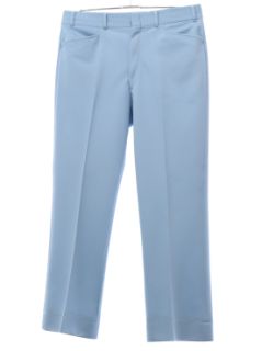 1970's Mens Baby Blue Flared Leisure Pants