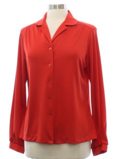 Womens Vintage 80s Secretary Shirts at RustyZipper.Com Vintage Clothing