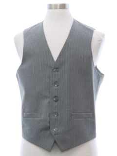 1980's Mens Pinstriped Suit Vest