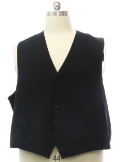 1990's Mens Black Suit Vest