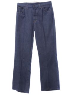 1970's Mens Grunge Flared Jeans Denim Pants