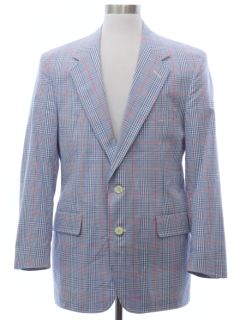 1970's Mens Plaid Blazer Sport Coat Jacket
