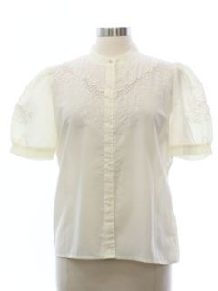 1970's Womens Sheer Secretary Shirt