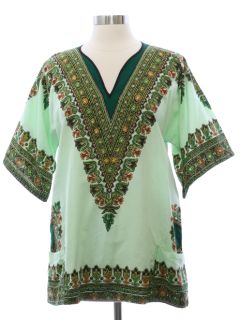 1970's Womens Dashiki Style Shirt