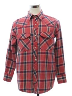 1990's Mens Flannel Western Shirt