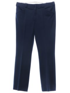 1970's Mens The Knack Dark Blue Flared Leisure Pants