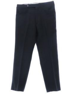 1970's Mens Black Mod Leisure Pants