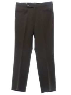 1970's Mens Dark Brown Sansabelt Mod Leisure Pants