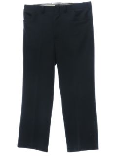 1970's Mens Black Leisure Style Disco Pants