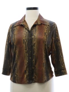 1990's Womens Snake Skin Animal Print Wicked 90s Shirt