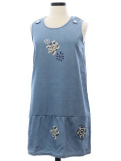 1990's Womens Denim Sun Dress