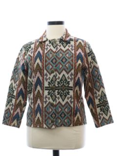 1990's Womens Tapestry Cloth Jacket
