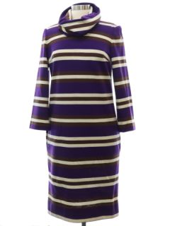 1960's Womens Joan Leslie Designer Mod Shift Dress
