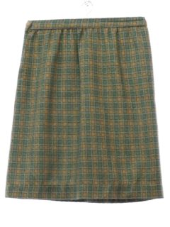 1970's Womens Mod Wool Skirt