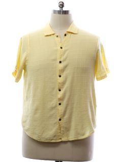1980's Mens Snap Front Cotton Sport Shirt