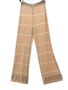 1960's Womens Hippie Knit Bellbottom Pants