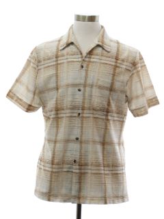 1970's Mens Mr. Jan Print Disco Style Sport Shirt