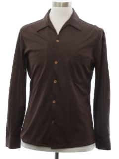 1970's Mens Triumph Subtle Print Disco Shirt