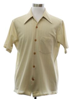 1970's Mens Mod Knit Sport Shirt