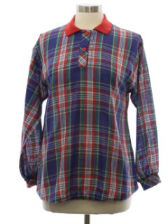 1980's Womens Plaid Shirt